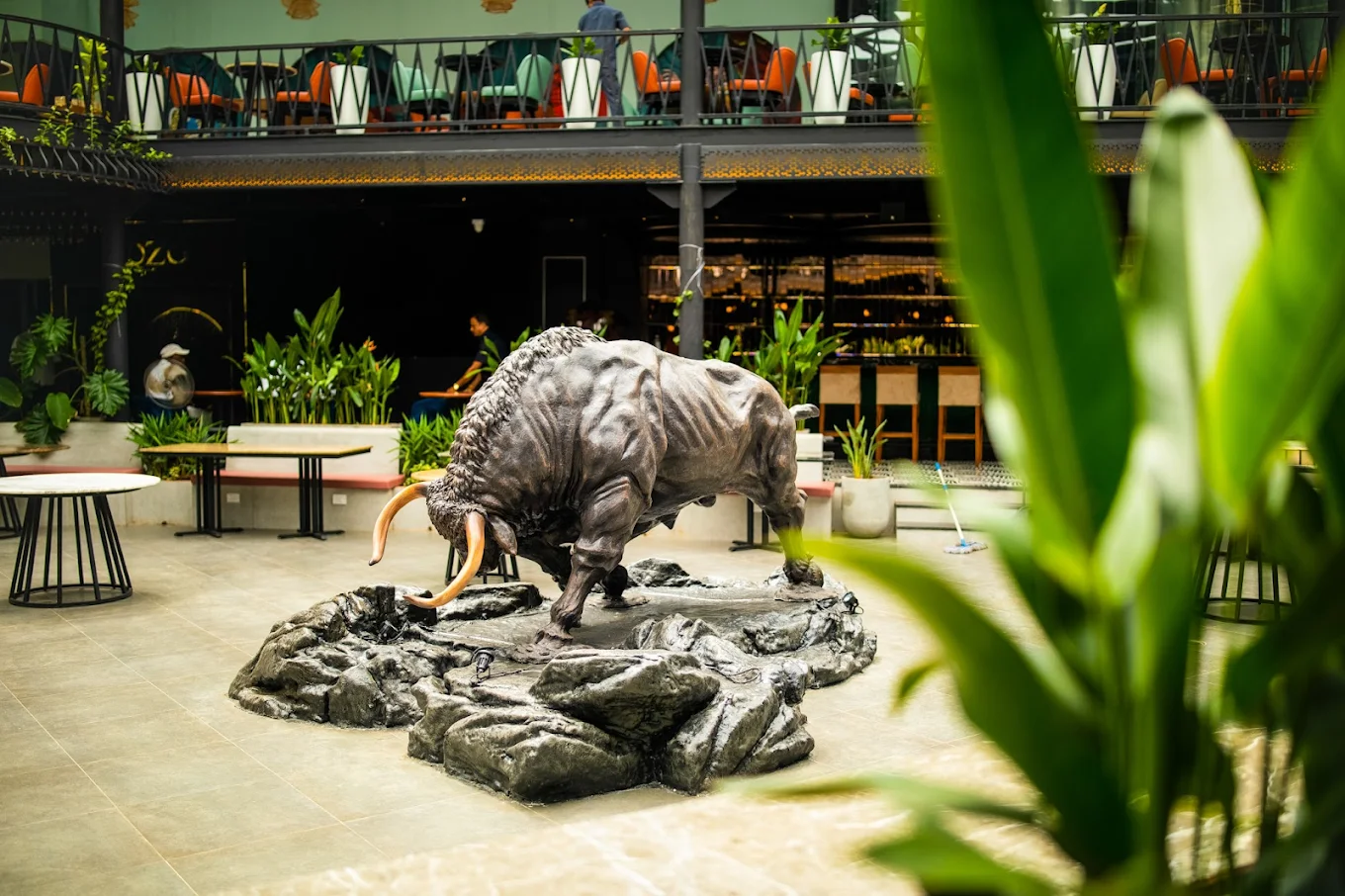 Bull sculpture in the Toro atrium